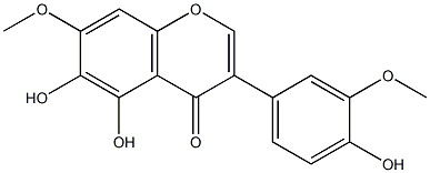 4',5,6-Trihydroxy-3',7-dimethoxyisoflavone Struktur