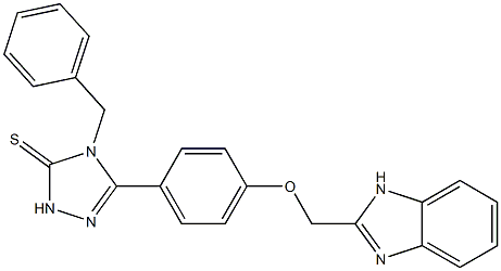 5-[4-[(1H-Benzimidazol-2-yl)methoxy]phenyl]-4-benzyl-2H-1,2,4-triazole-3(4H)-thione Struktur