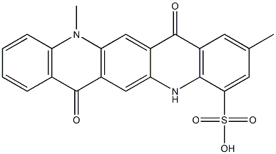 5,7,12,14-Tetrahydro-2,12-dimethyl-7,14-dioxoquino[2,3-b]acridine-4-sulfonic acid Struktur