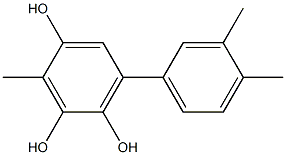 3-Methyl-6-(3,4-dimethylphenyl)benzene-1,2,4-triol Struktur