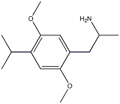 1-Methyl-2-[4-isopropyl-2,5-dimethoxyphenyl]ethanamine Struktur