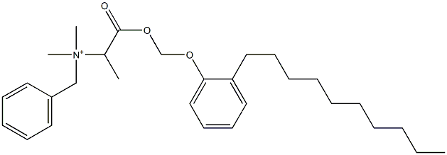 N,N-Dimethyl-N-benzyl-N-[1-[[(2-decylphenyloxy)methyl]oxycarbonyl]ethyl]aminium Struktur