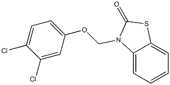 3-[(3,4-Dichlorophenoxy)methyl]benzothiazol-2(3H)-one Struktur