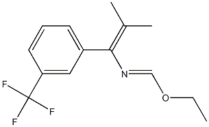 1-[3-(Trifluoromethyl)phenyl]-1-[(ethoxy)methyleneamino]-2-methyl-1-propene Struktur