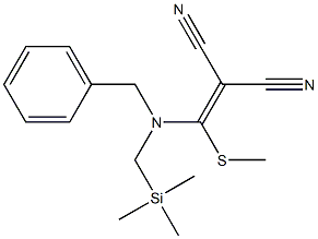 [[N-(Trimethylsilylmethyl)benzylamino](methylthio)methylene]malononitrile Struktur