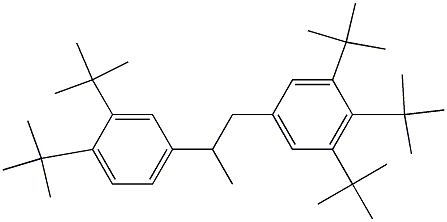 1-(3,4,5-Tri-tert-butylphenyl)-2-(3,4-di-tert-butylphenyl)propane Struktur