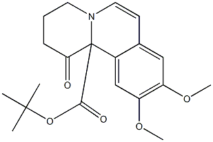 3,4-Dihydro-9,10-dimethoxy-1-oxo-2H-benzo[a]quinolizine-11b(1H)-carboxylic acid tert-butyl ester Struktur