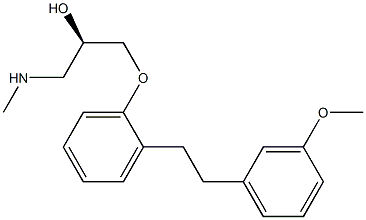 (2R)-1-[2-(3-Methoxyphenethyl)phenoxy]-3-(methylamino)-2-propanol Struktur