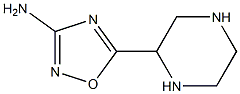 3-Amino-5-(piperazin-2-yl)-1,2,4-oxadiazole Struktur