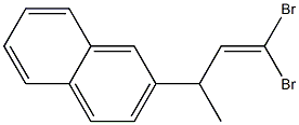 1,1-Dibromo-3-(2-naphtyl)-1-butene Struktur