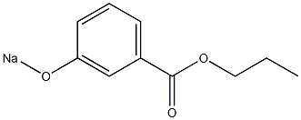 3-(Sodiooxy)benzoic acid propyl ester Struktur