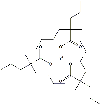 Tris(2-methyl-2-propylhexanoic acid)yttrium salt Struktur