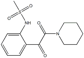 N-[2-[(Piperidinocarbonyl)carbonyl]phenyl]methanesulfonamide Struktur