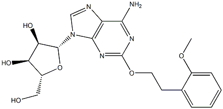 2-[2-(2-Methoxyphenyl)ethoxy]adenosine Struktur