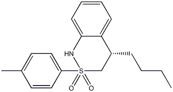 (4S)-3,4-Dihydro-2-(4-methylphenyl)-4-butyl-2H-2,1-benzothiazine 2,2-dioxide Struktur