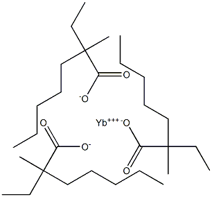 Ytterbium tris(2-ethyl-2-methylheptanoate) Struktur