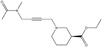 (3S)-1-[4-[(Acetyl)methylamino]-2-butynyl]piperidine-3-carboxylic acid ethyl ester Struktur