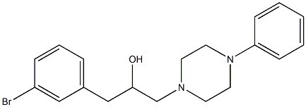 1-(3-Bromophenyl)-3-(4-phenyl-1-piperazinyl)-2-propanol Struktur