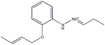 2-[2-(2-Butenyloxy)phenyl]-1-propylidenehydrazinium Struktur