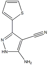 5-Amino-3-(2-thienyl)-1H-pyrazole-4-carbonitrile Struktur