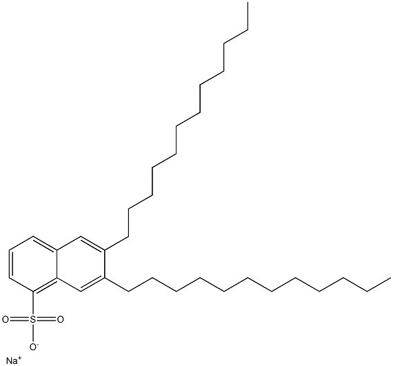 6,7-Didodecyl-1-naphthalenesulfonic acid sodium salt Struktur