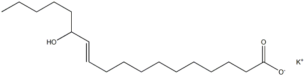 (E)-13-Hydroxy-11-octadecenoic acid potassium salt Struktur