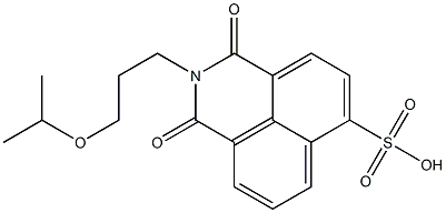 2-(3-Isopropoxypropyl)-2,3-dihydro-1,3-dioxo-1H-benzo[de]isoquinoline-6-sulfonic acid Struktur