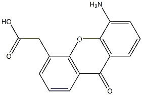 5-Amino-9-oxo-9H-xanthene-4-acetic acid Struktur