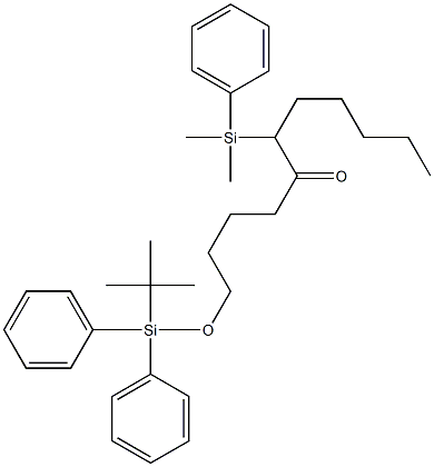 6-(Phenyldimethylsilyl)-1-[(tert-butyldiphenylsilyl)oxy]undecan-5-one Struktur