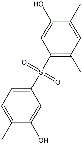 3,3'-Dihydroxy-4,4',6-trimethyl[sulfonylbisbenzene] Struktur