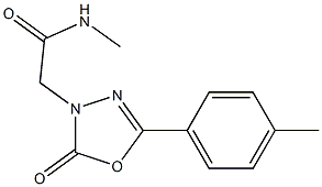 N-Methyl-5-(p-tolyl)-2-oxo-1,3,4-oxadiazole-3(2H)-acetamide Struktur