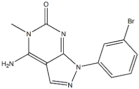 4-Amino-1-(3-bromophenyl)-5-methyl-1H-pyrazolo[3,4-d]pyrimidin-6(5H)-one Struktur