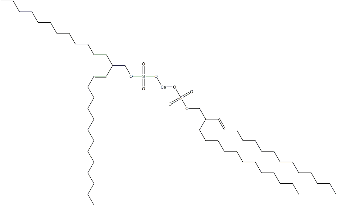 Bis(2-dodecyl-3-hexadecenyloxysulfonyloxy)calcium Struktur