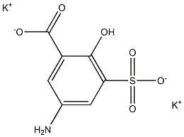 5-Amino-3-sulfosalicylic acid dipotassium salt Struktur