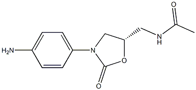 (5S)-5-Acetylaminomethyl-3-[4-aminophenyl]oxazolidin-2-one Struktur