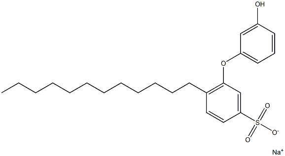 3'-Hydroxy-6-dodecyl[oxybisbenzene]-3-sulfonic acid sodium salt Struktur