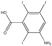 5-Amino-2,3,6-triiodobenzoic acid Struktur