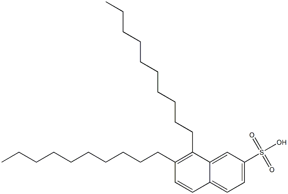 7,8-Didecyl-2-naphthalenesulfonic acid Struktur