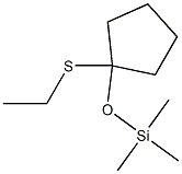 Cyclopentanone O-trimethylsilyl-S-ethyl thioacetal Struktur