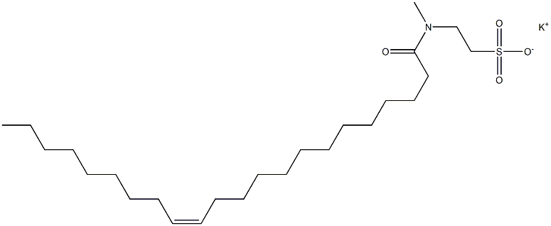 N-[(Z)-1-Oxo-13-docosene-1-yl]-N-methyltaurine potassium salt Struktur