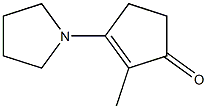 2-Methyl-3-(1-pyrrolidinyl)-2-cyclopentene-1-one Struktur