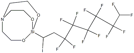 1-(1-Iodo-3,3,4,4,5,5,6,6,7,7,8,8-dodecafluorooctyl)-2,8,9-trioxa-5-aza-1-silabicyclo[3.3.3]undecane Struktur