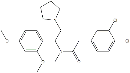 3,4-Dichloro-N-methyl-N-[1-(2,4-dimethoxyphenyl)-2-(1-pyrrolidinyl)ethyl]benzeneacetamide Struktur