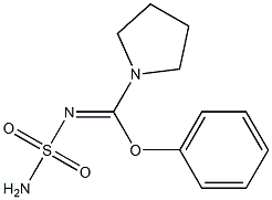 N-Sulfamoyl[phenoxy(pyrrolidin-1-yl)methan]imine Struktur