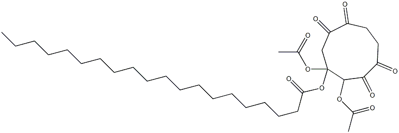 2,3-Bis(acetyloxy)-3-icosanoyloxy-1,5-dioxa-6,9-dioxocyclononane Struktur