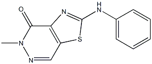 2-(Phenylamino)-5-methylthiazolo[4,5-d]pyridazin-4(5H)-one Struktur