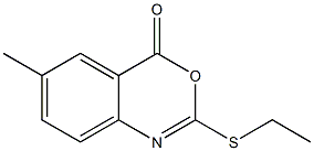 2-Ethylthio-6-methyl-4H-3,1-benzoxazin-4-one Struktur