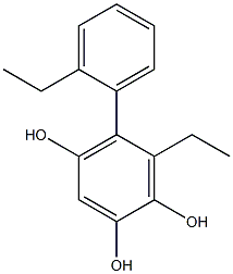 6-Ethyl-5-(2-ethylphenyl)benzene-1,2,4-triol Struktur