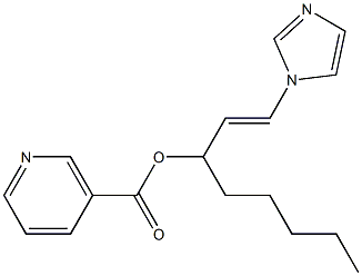 Nicotinic acid (E)-1-(1H-imidazol-1-yl)-1-octen-3-yl ester Struktur