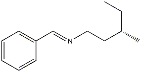 [S,(+)]-N-Benzylidene-3-methyl-1-pentanamine Struktur